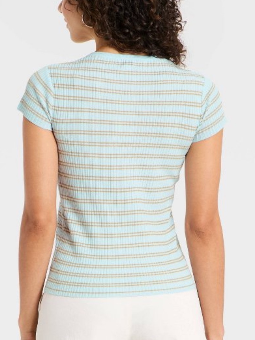 A New Day - Women's Short Sleeve Button front sweater - Medium - Picture 2 of 7
